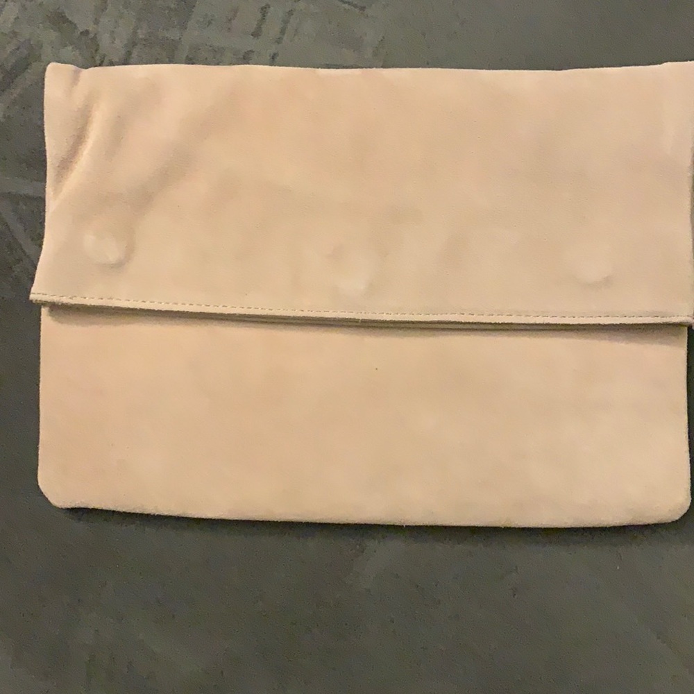 Suede clutch